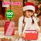 4E's Novelty 100 Pack Christmas Mini Individually Wrapped Candy Canes, Red and White Peppermint Candy Canes, Treats for Holiday Stockings and Family Sharing, Mini Christmas Candies for Occasions